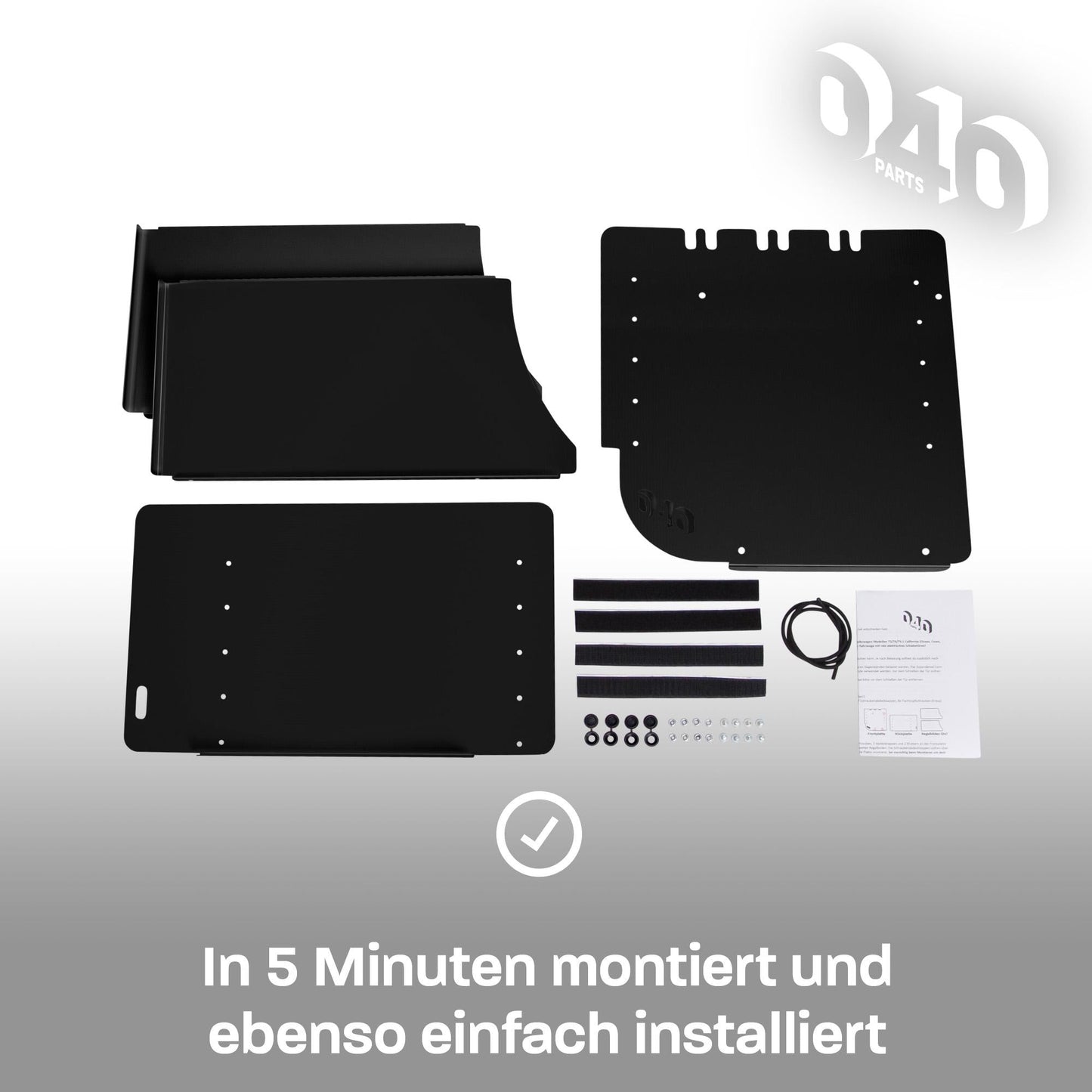 Camper Schuhregal SCHWARZ BEIFAHRERSEITE für VW T5 T6 T6.1