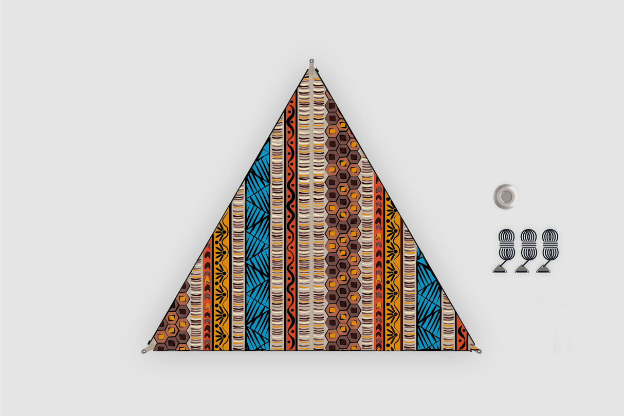 Verbindbares Sonnensegel TC-Zip-Canvas Afrika Druck