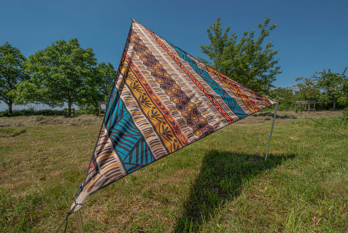 Verbindbares Sonnensegel TC-Zip-Canvas Afrika Druck