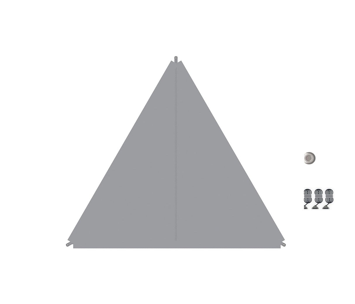 Verbindbares Sonnensegel Zip-PROTECT-Canvas grau