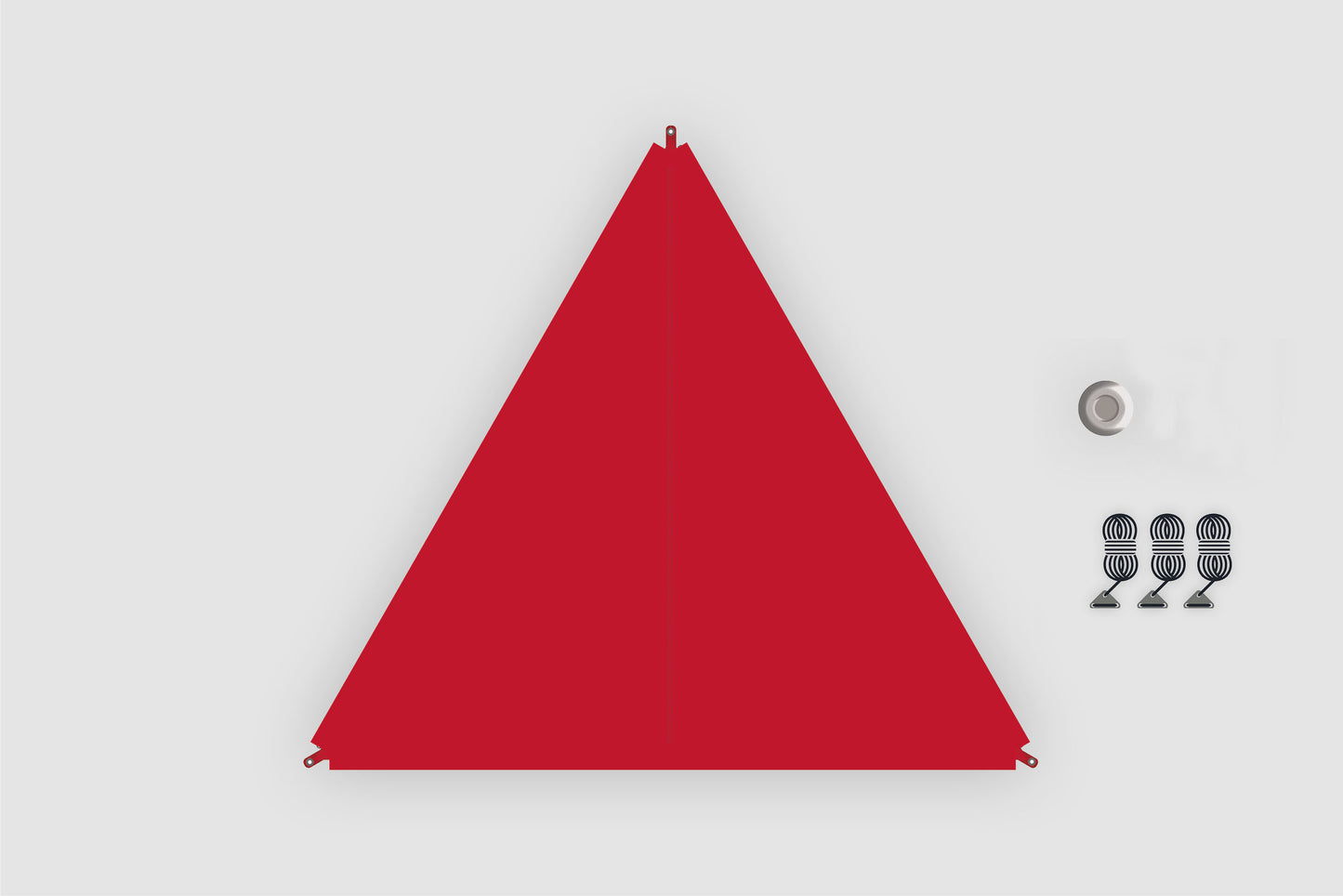 Verbindbares Sonnensegel Zip-PROTECT-Canvas rot