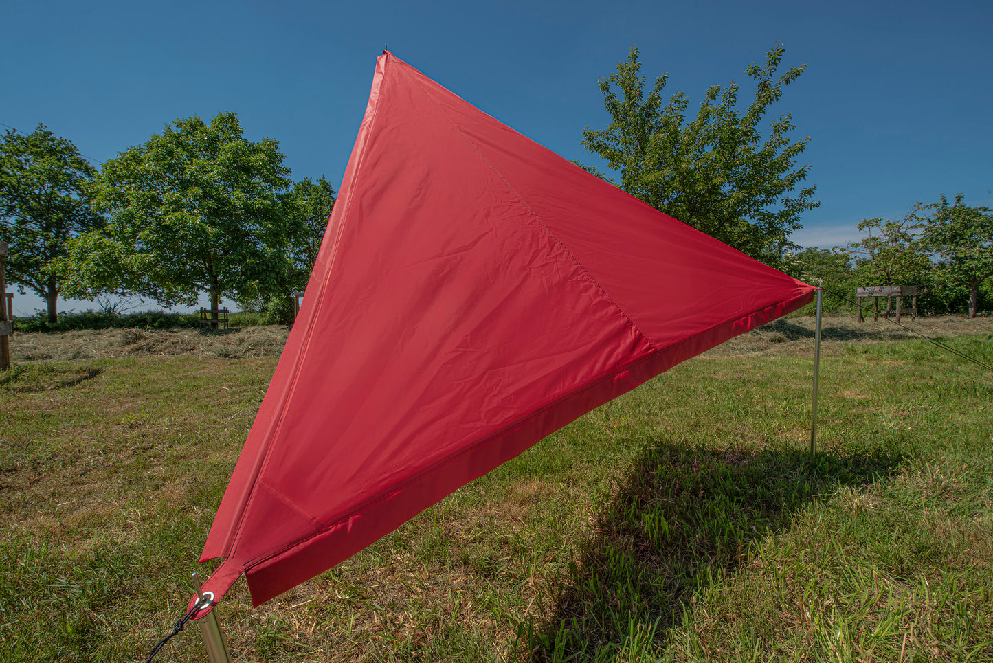 Verbindbares Sonnensegel Zip-PROTECT-Canvas rot