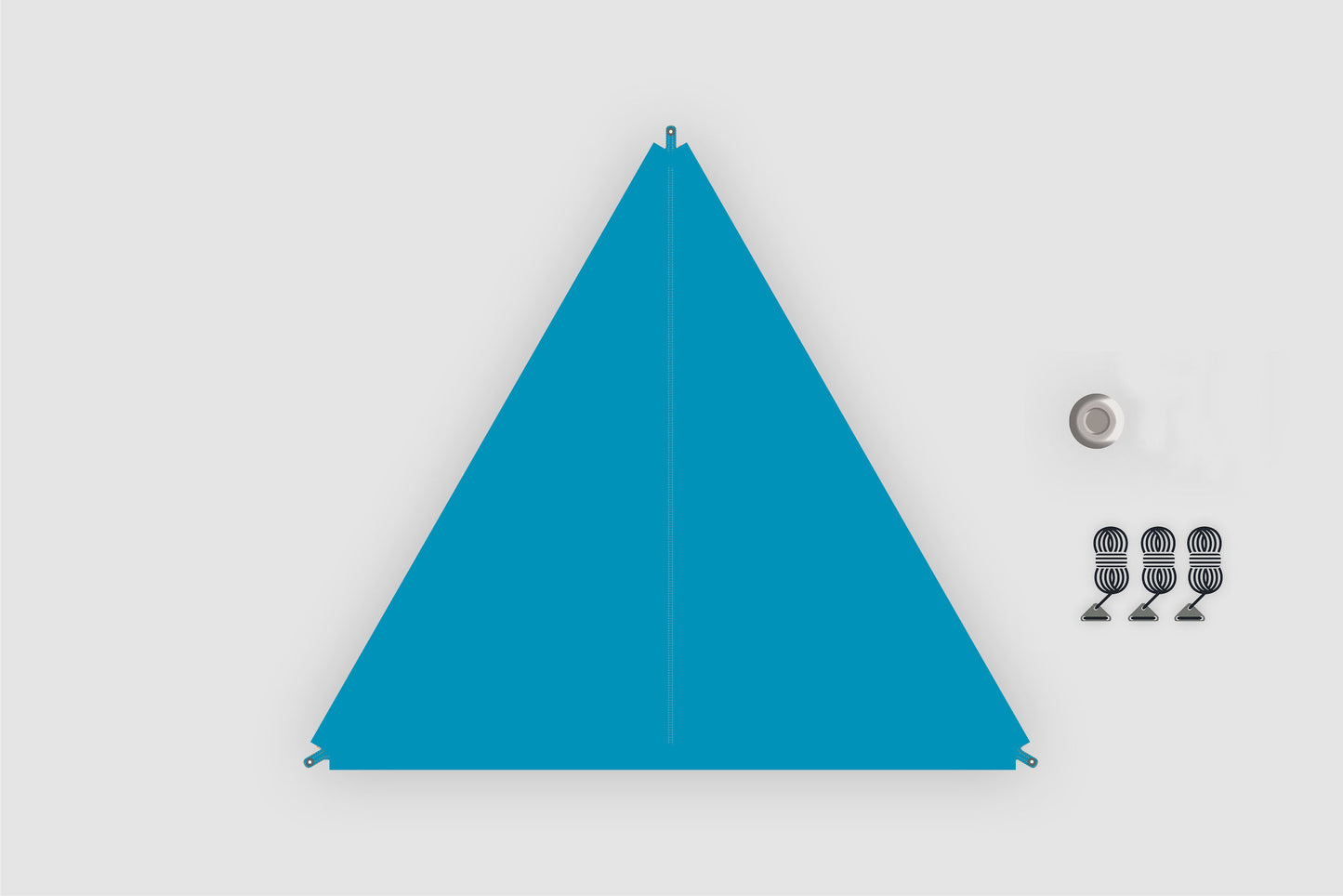 Verbindbares Sonnensegel Zip-PROTECT-Canvas türkis