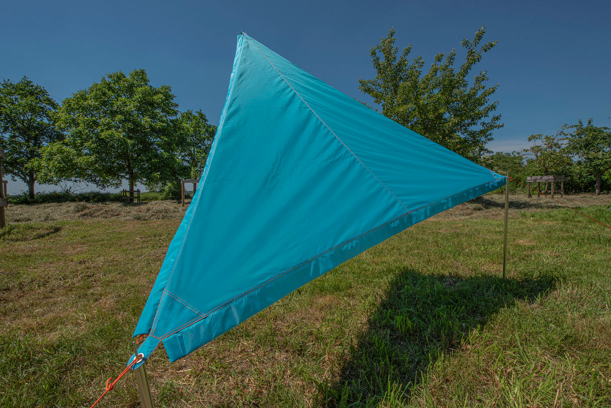 Verbindbares Sonnensegel Zip-PROTECT-Canvas türkis