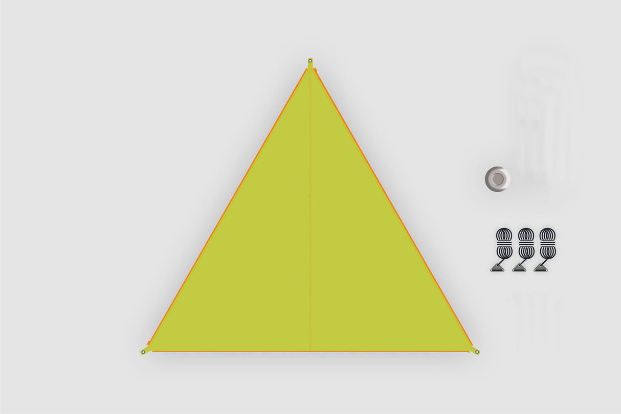 Verbindbares Sonnensegel Zip-Canvas Karibik limette