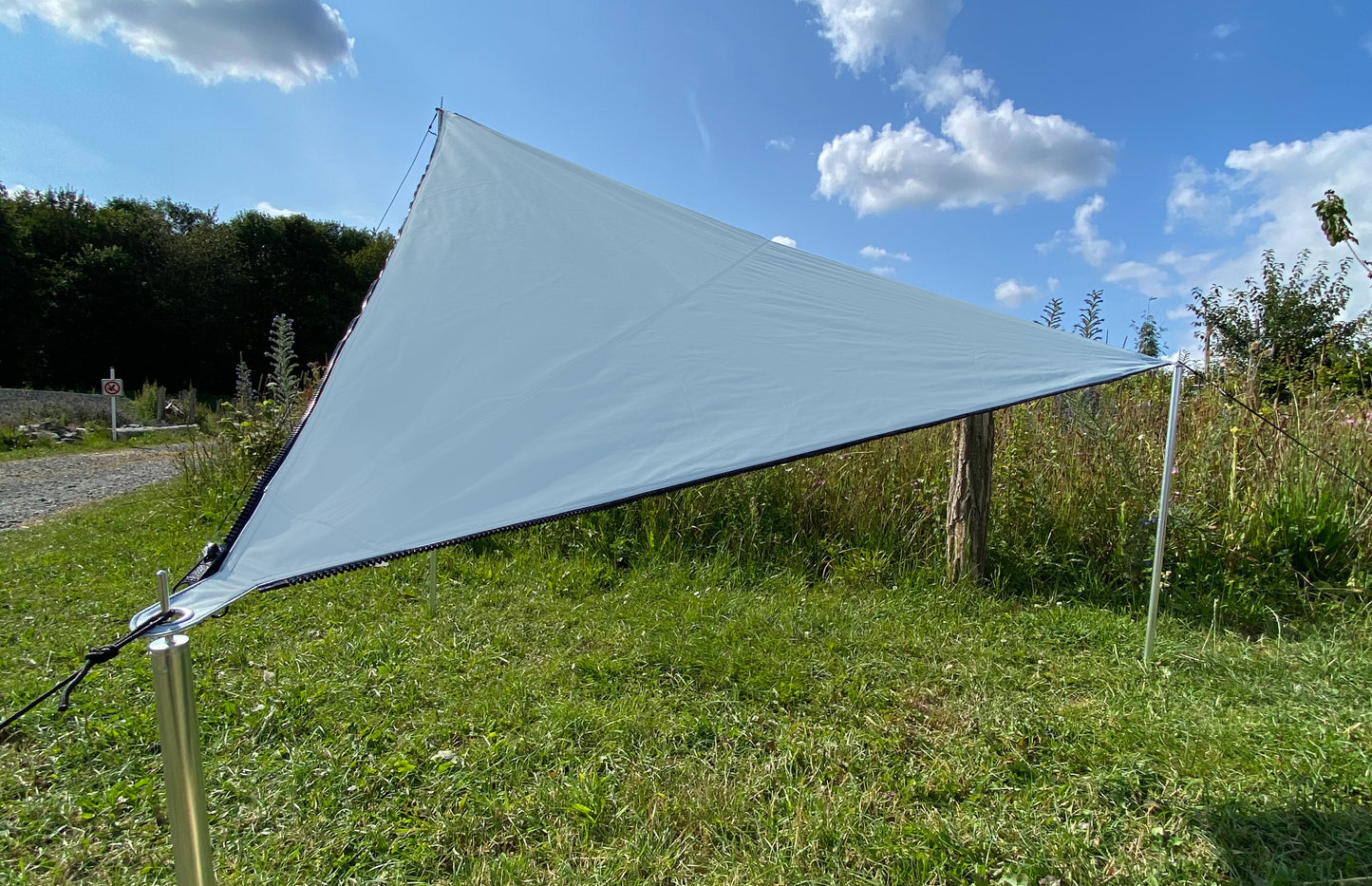 Verbindbares Sonnensegel TC-Zip-Canvas SKANDINAVIEN hellblau