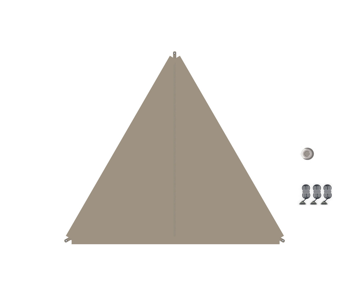 Verbindbares Sonnensegel Zip-PROTECT-Canvas oker