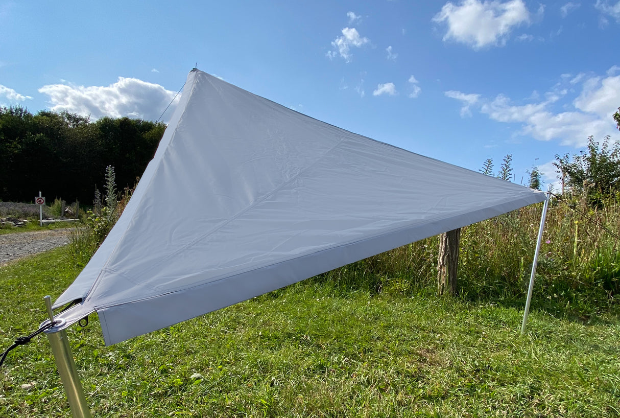 Verbindbares Sonnensegel TC-Zip-PROTECT-Canvas grau