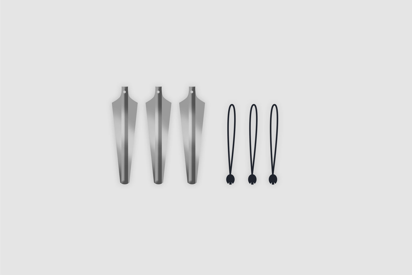 Aluminium Sandheringe mit Kugelspannring 3 Stück