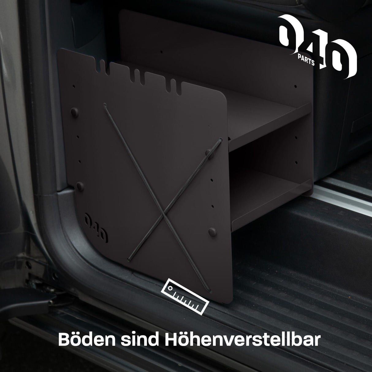 Camper Schuhregal SCHWARZ BEIFAHRERSEITE für VW T5 T6 T6.1
