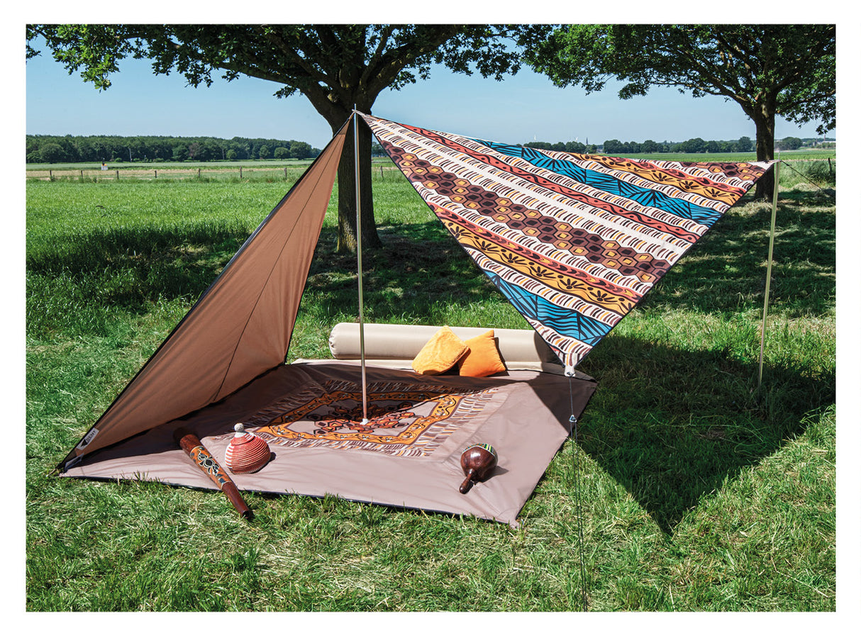 Verbindbares Sonnensegel TC-Zip-Canvas Afrika oker