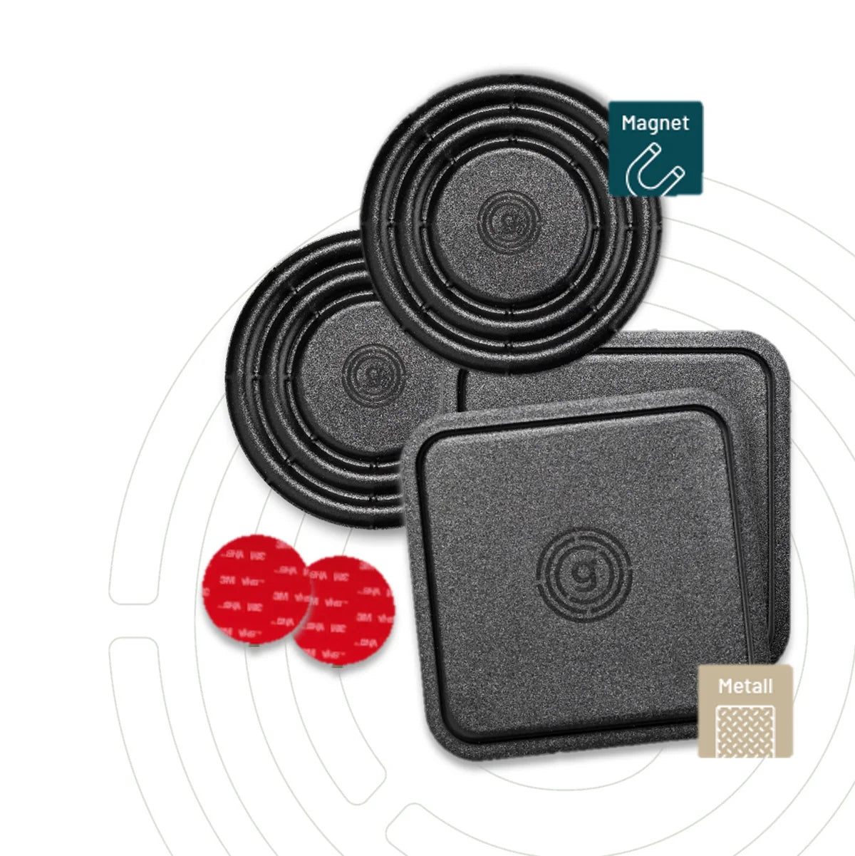 2er Bundle Magnet MagUp Pad S + Flexigel Pad schwarz
