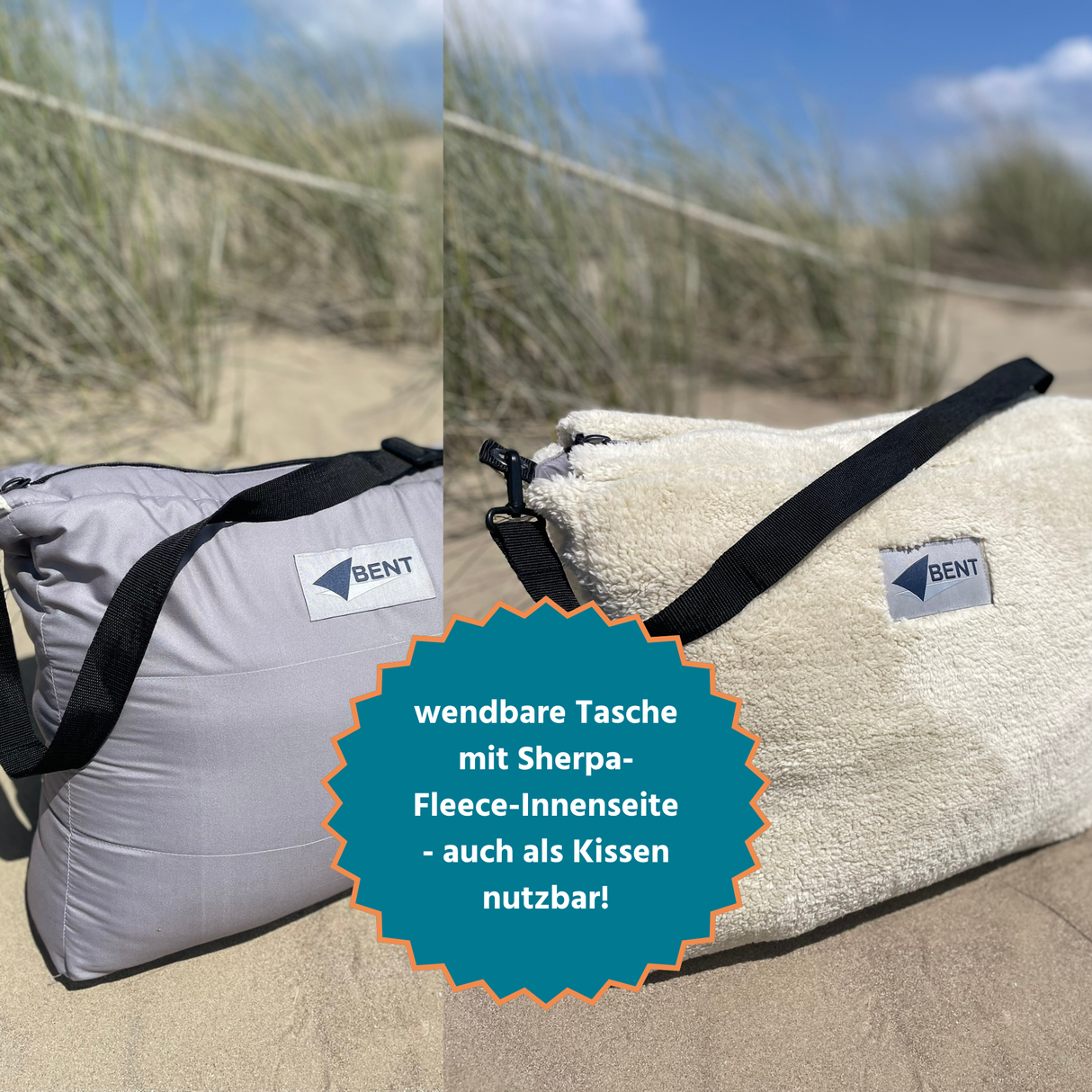 Schlafsack/Decke Bentcho grau