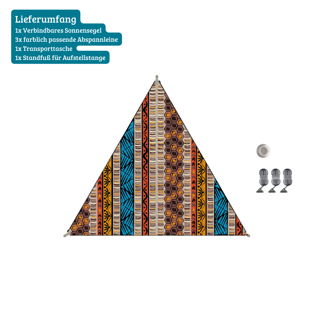 Verbindbares Sonnensegel TC-Zip-Canvas Afrika Druck