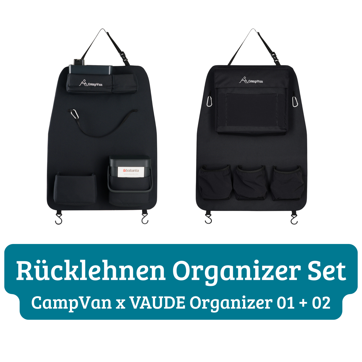 Camper Rücksitzlehnen Organizer Set 01 + 02