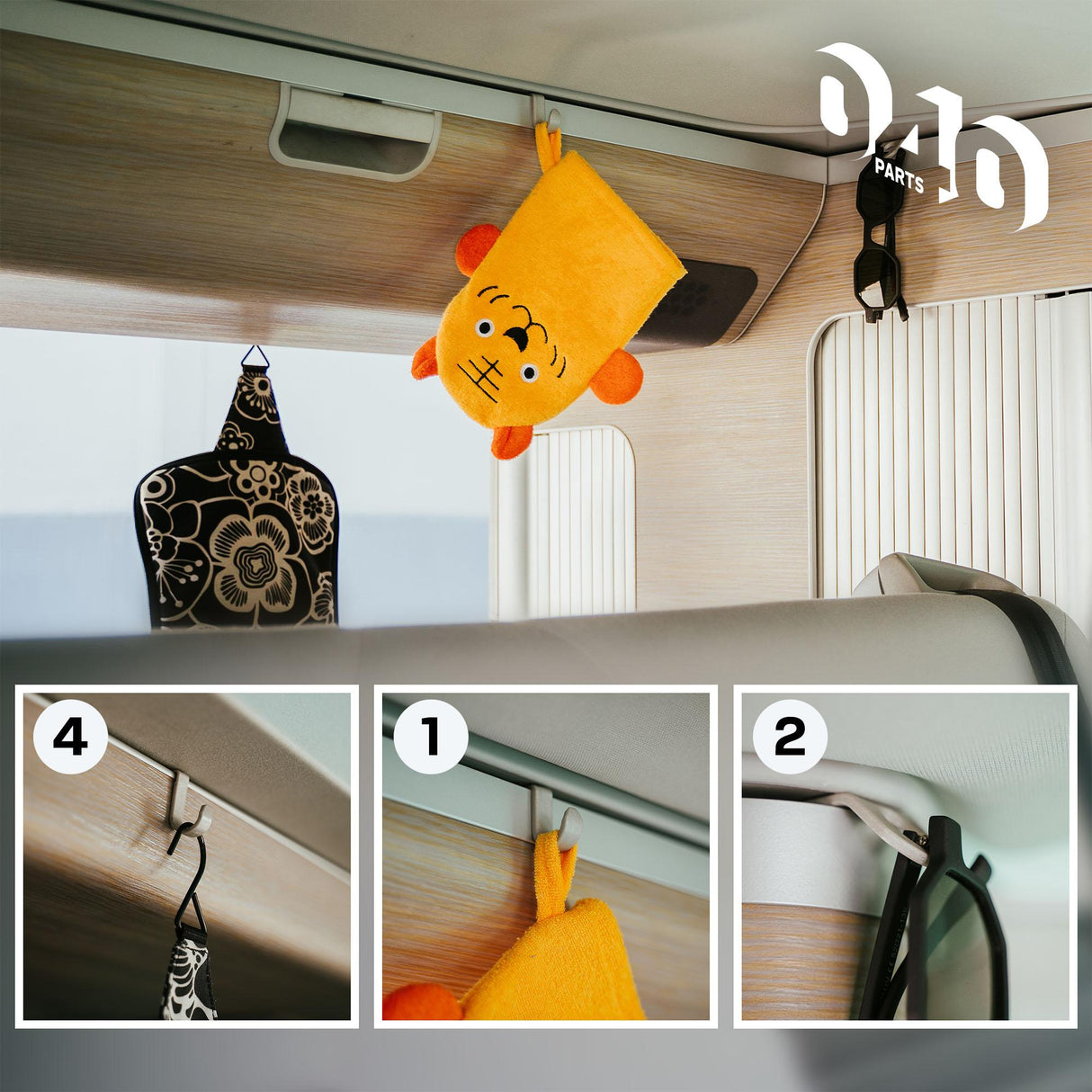 Camper robustes 4er Hakenset Schrank VW T5/T6/T6.1 California