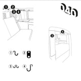 Camper robustes 4er Hakenset Schrank VW T5/T6/T6.1 California