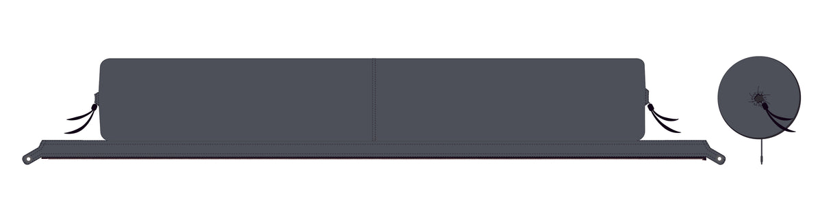 Verbindbare Kissenrolle Zip-XL Lounger dunkelgrau