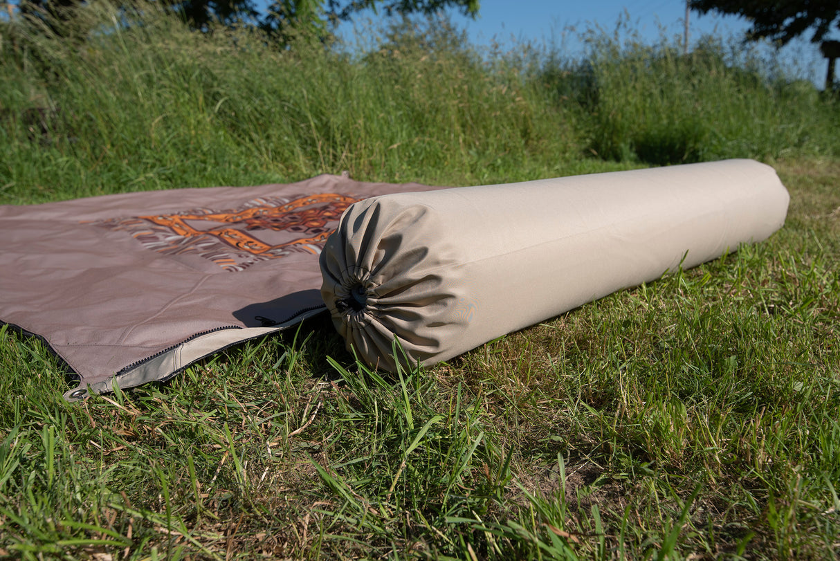 Verbindbare Kissenrolle Zip-XL Lounger oker