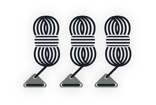 Abspannleinen 3-teilig