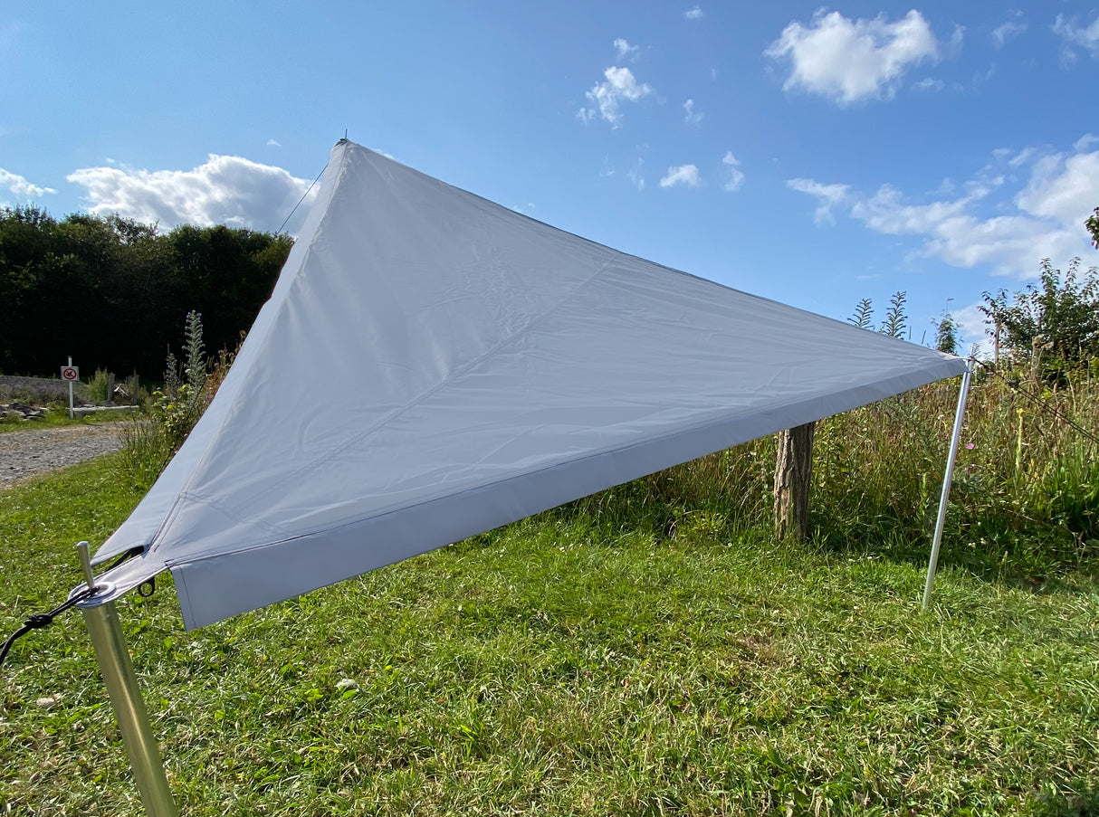 Verbindbares Sonnensegel Zip-PROTECT-Canvas grau