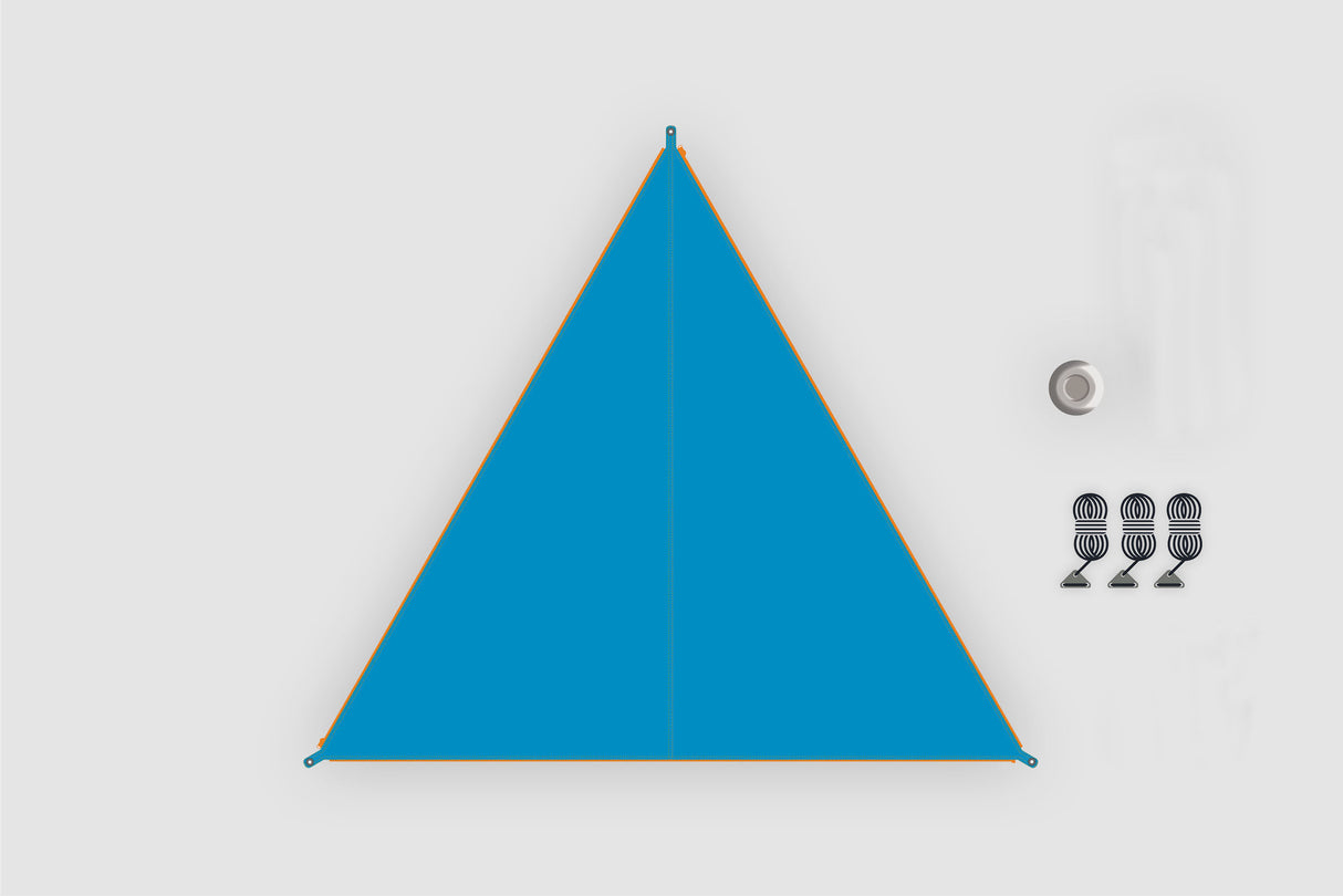 Verbindbares Sonnensegel Zip-Canvas Karibik türkis