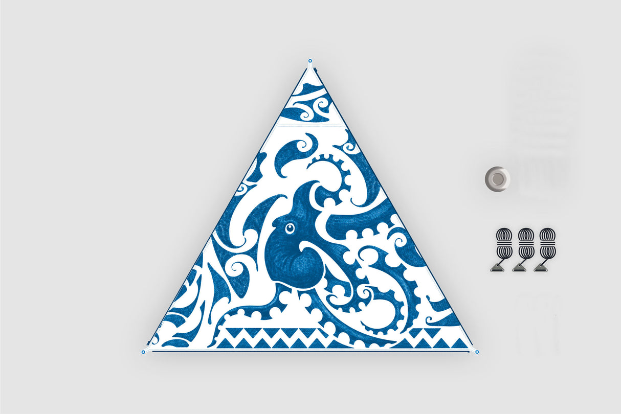 Verbindbares Sonnensegel Zip-Canvas Neuseeland Oktopus Druck