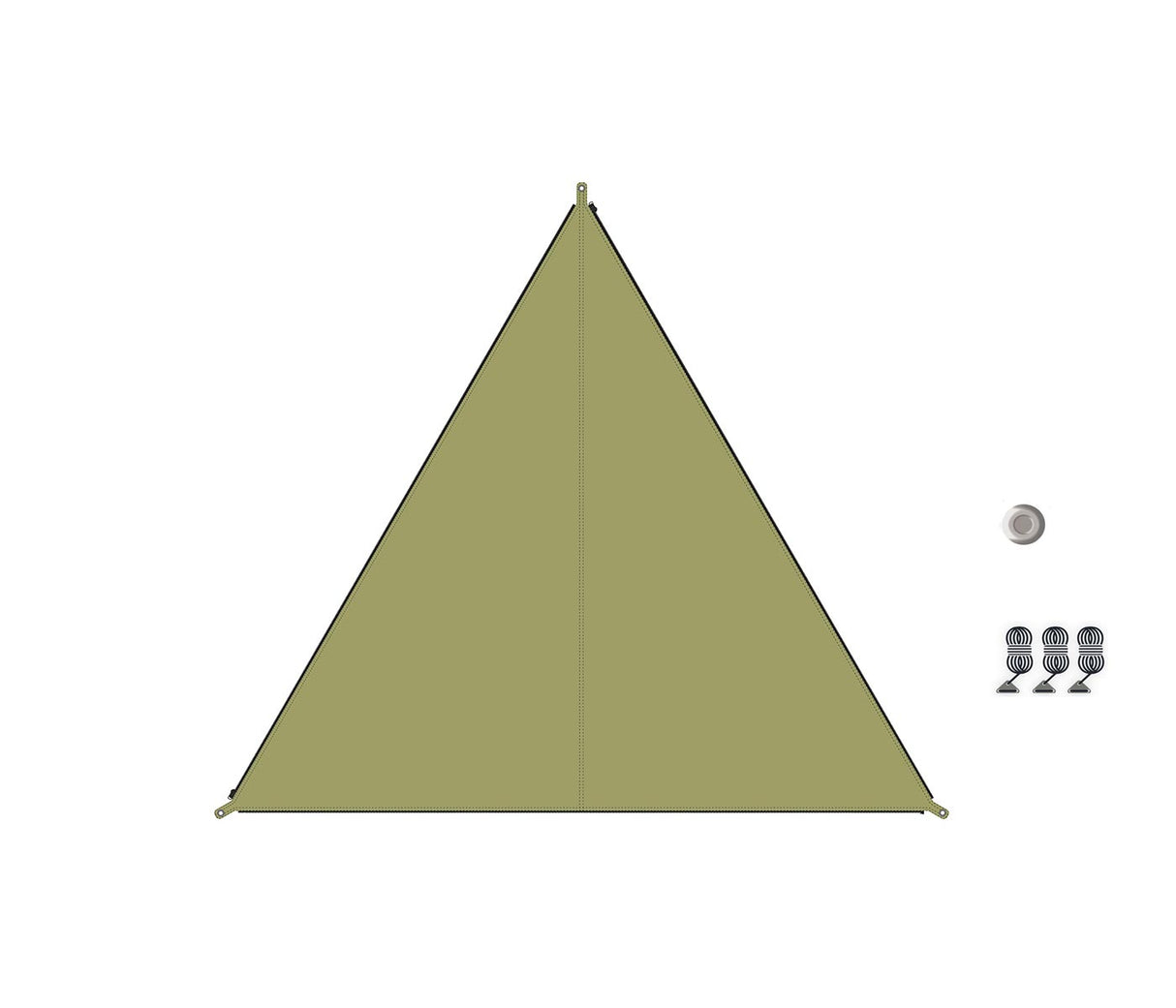 Verbindbares Sonnensegel TC-Zip-Canvas SKANDINAVIEN moos