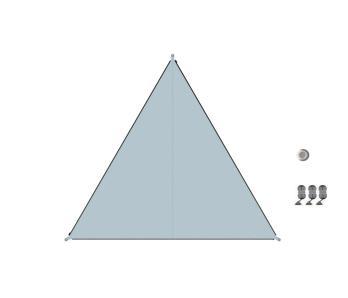 Verbindbares Sonnensegel TC-Zip-Canvas SKANDINAVIEN hellblau