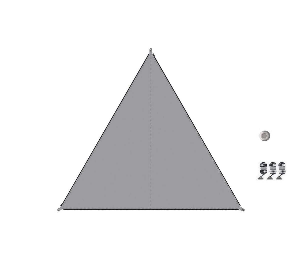 Verbindbares Sonnensegel TC-Zip-Canvas dunkelgrau