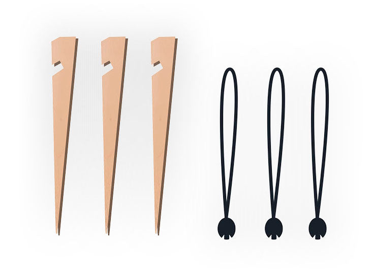 Holzheringe mit Kugelspannring 3 Stück