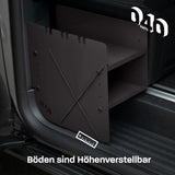 Camper Schuhregal SCHWARZ BEIFAHRERSEITE für VW T5 T6 T6.1