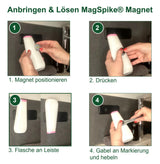 2er Set MagSpike® + Metall-Flexigel-Leiste 16 cm weiß