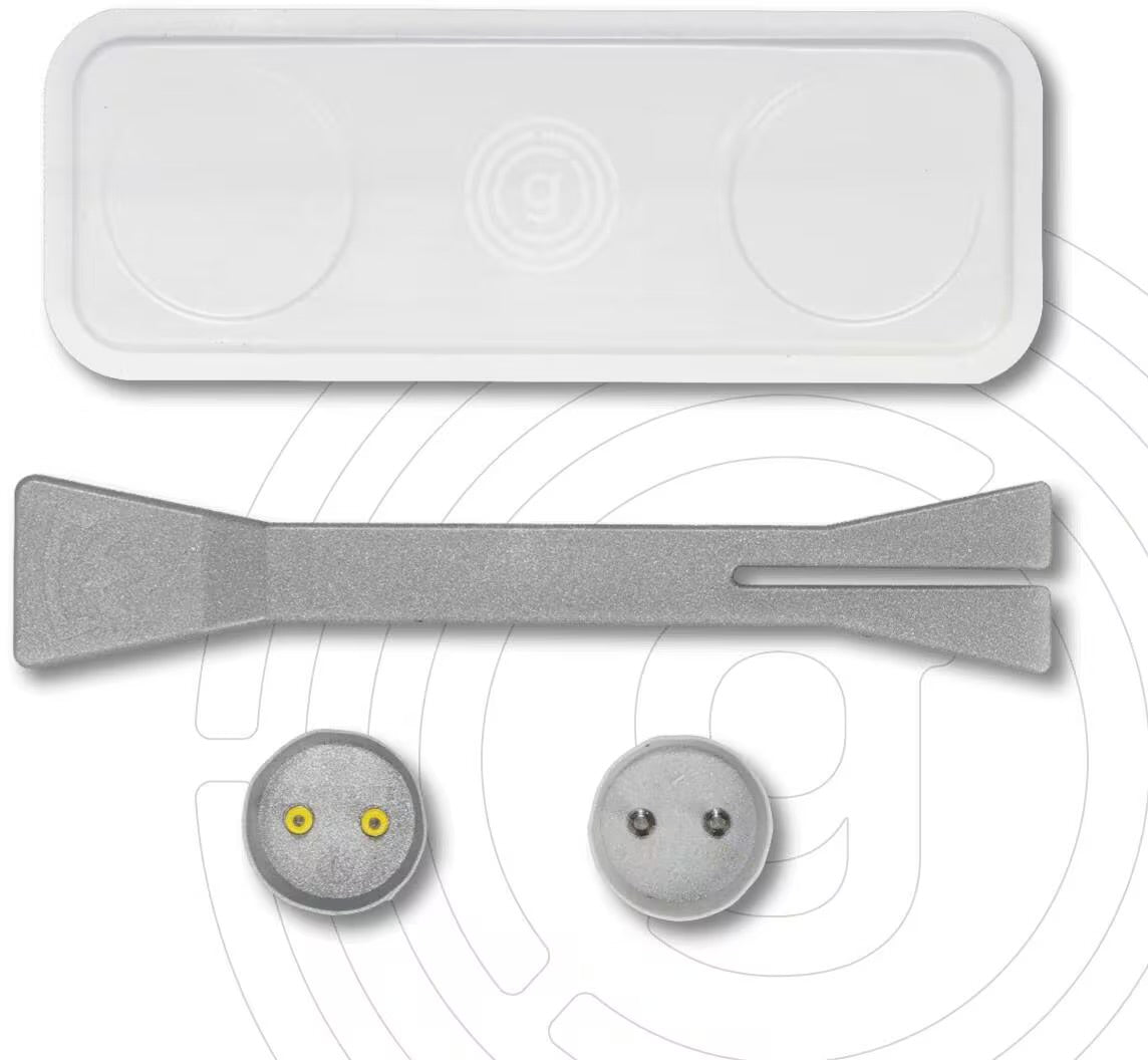2er Set MagSpike® + Metall-Flexigel-Leiste 16 cm weiß