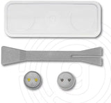 2er Set MagSpike® + Metall-Flexigel-Leiste 16 cm weiß