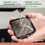 Camper Garderobe 2er Set Magnet-Haken »Hold On« + 1 Flexigel-Leiste schwarz 26 cm