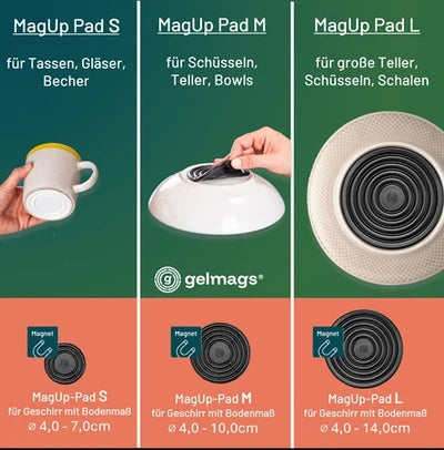2er Bundle Magnet MagUp Pad S + Flexigel Pad schwarz