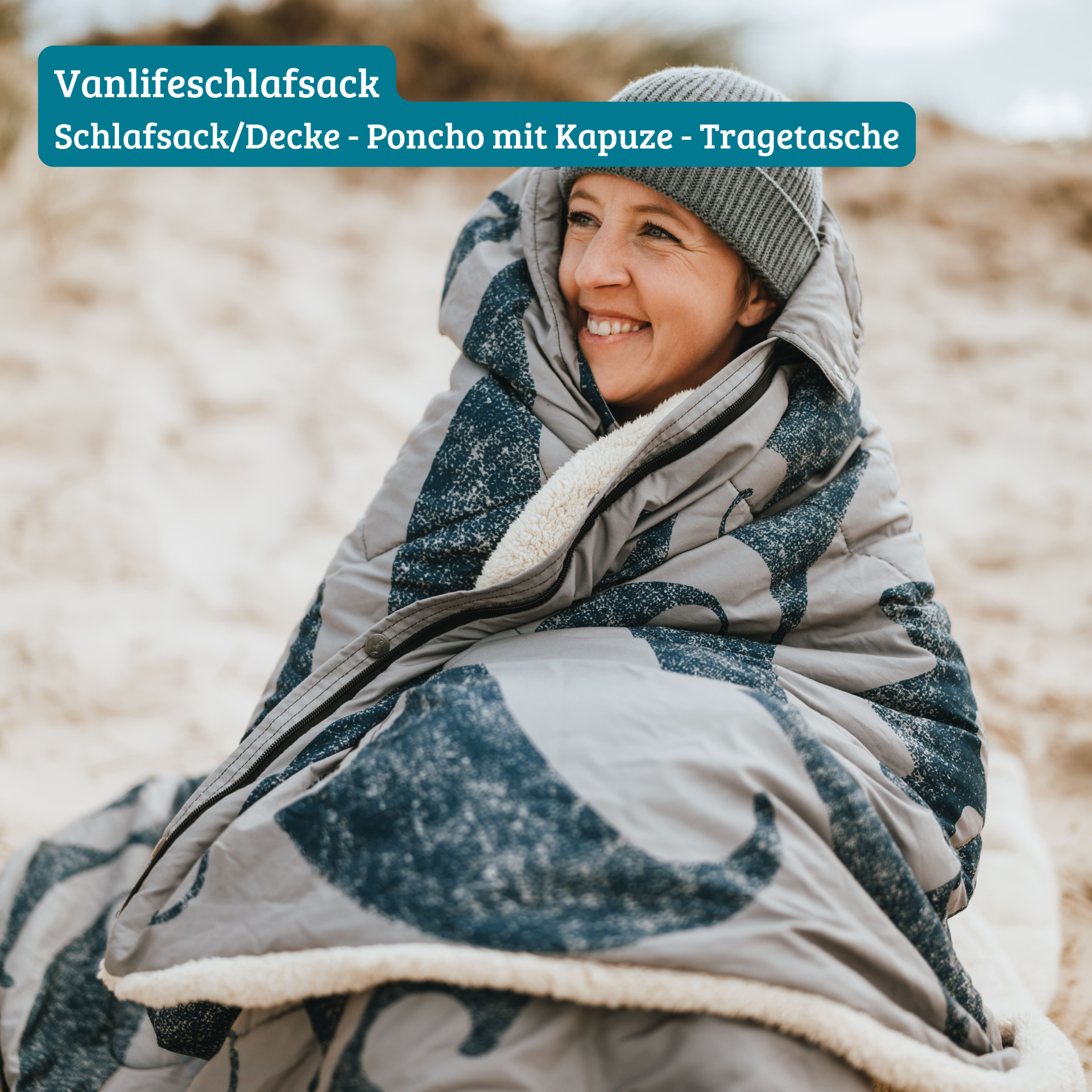 BENT Vanlife Schlafsack/Decke/Poncho Bentcho New Zealand Oktopus – CampVan