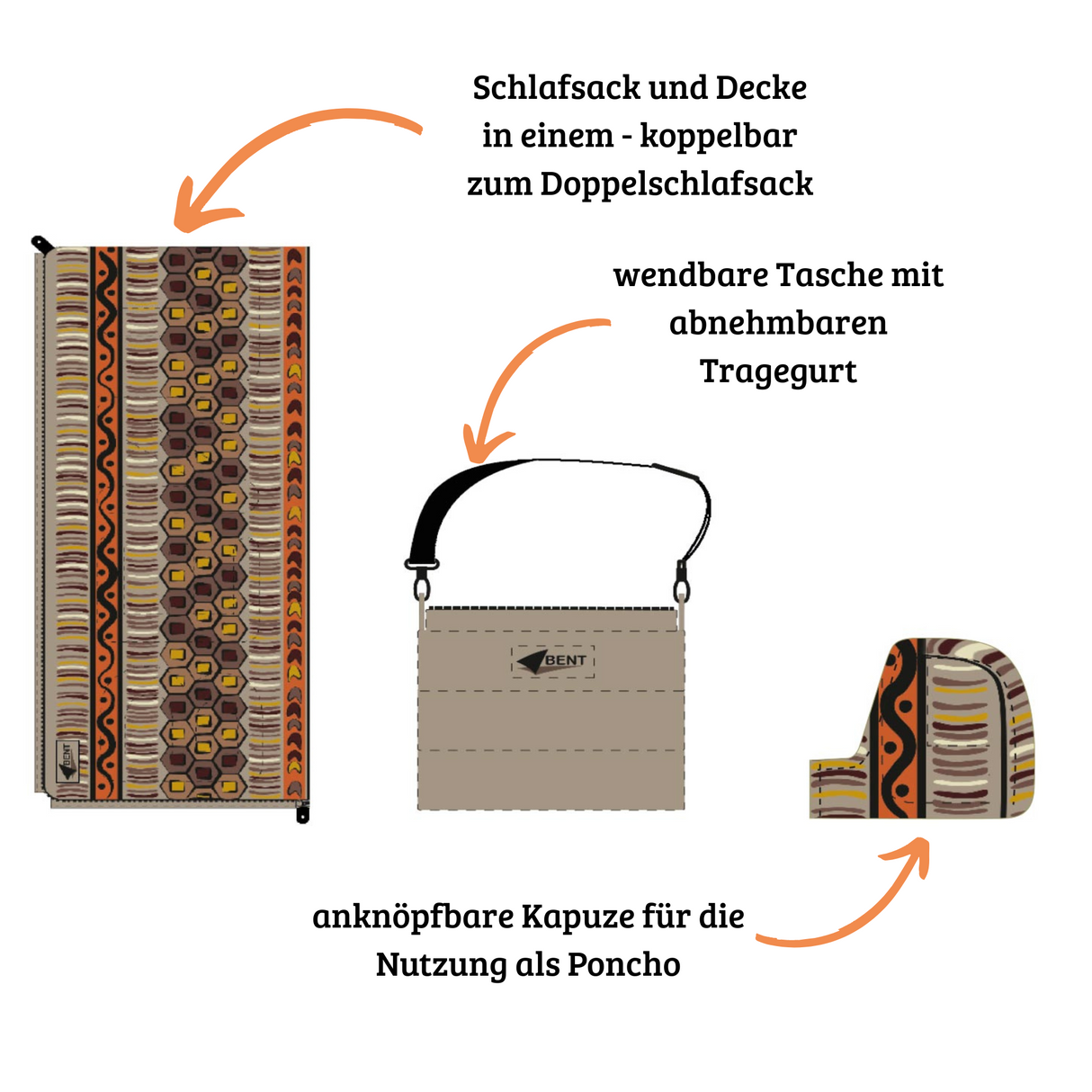 Schlafsack/Decke Bentcho Afrika