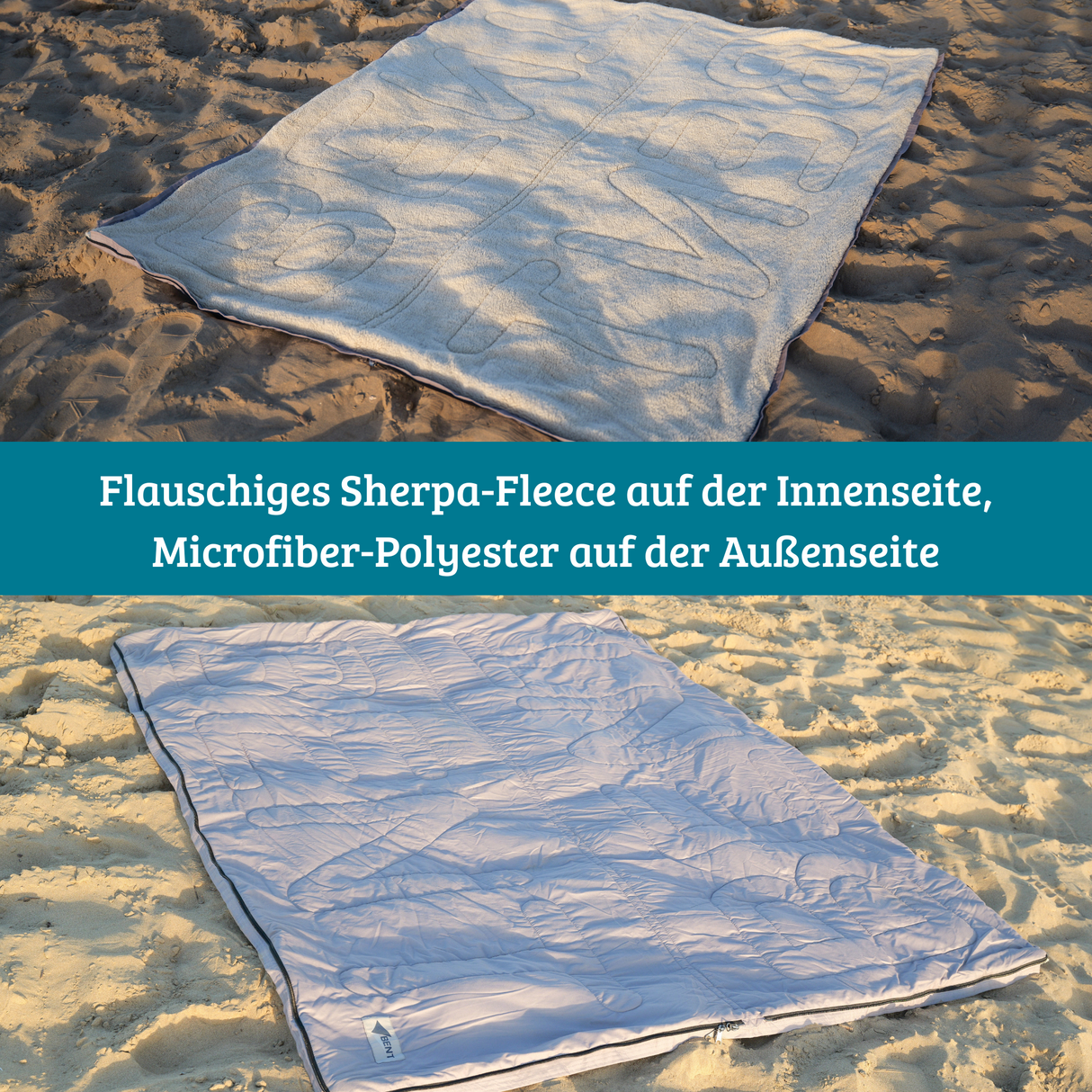 Schlafsack/Decke Bentcho grau