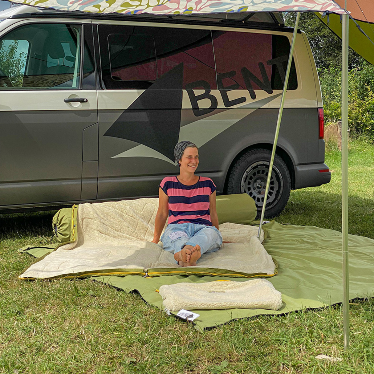 Schlafsack/Decke Bentcho moos