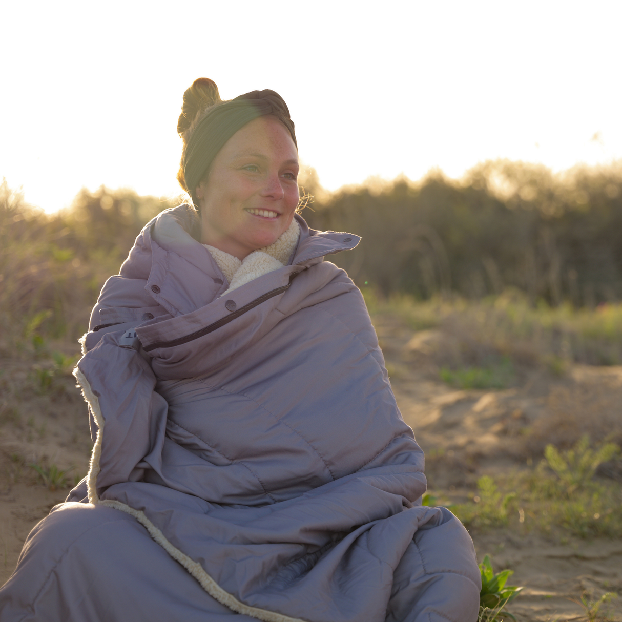 Schlafsack/Decke Bentcho grau