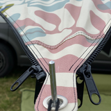 Verbindbares Sonnensegel TC-Zip-Canvas Skandinavien Druck hell