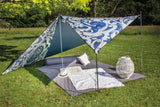 Verbindbares Sonnensegel Zip-PROTECT-Canvas dunkelblau