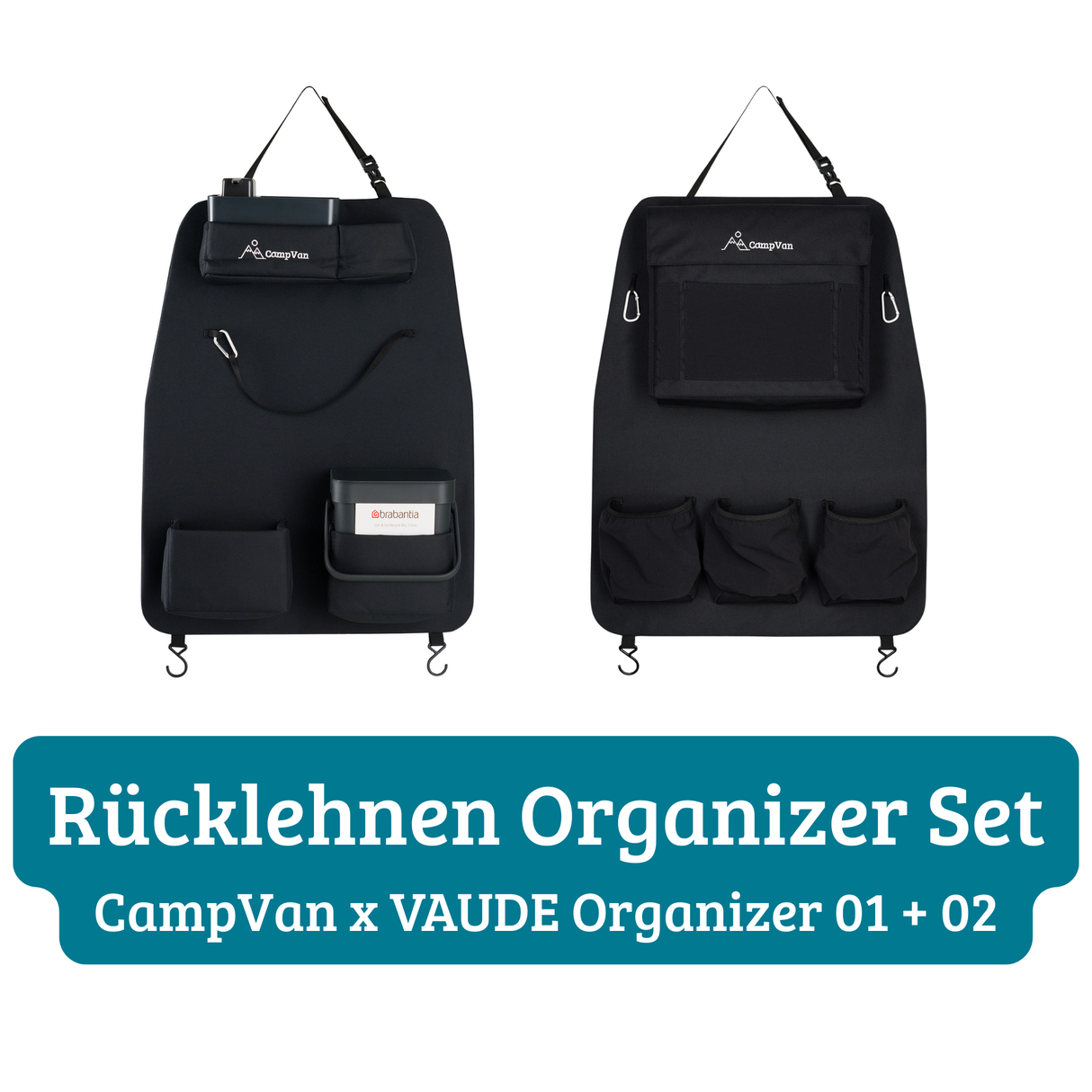 Camper Rücksitzlehnen Organizer Set 01 + 02